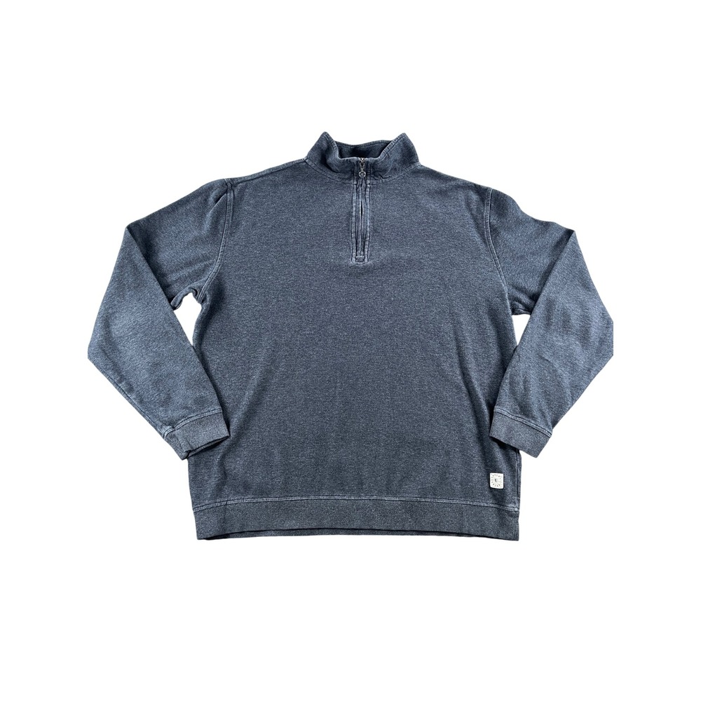 Linksoul Mens Medium Quarter Zip Pullover Charcoal Gray Long Sleeve Golf Sweater